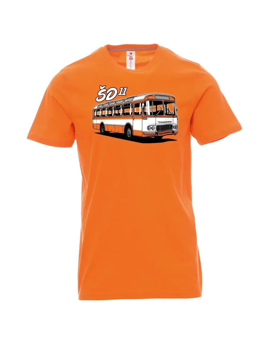 Oranžové pánské tričko Autobus ŠD 11