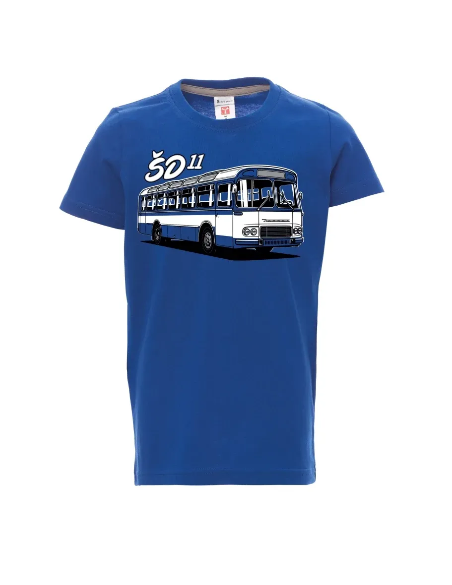 Modré dětské tričko Autobus ŠD 11