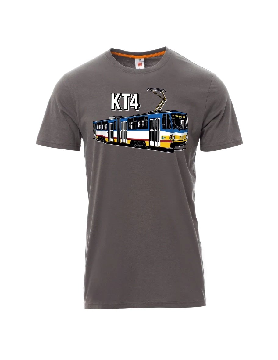 Šedé pánské tričko Tramvaj KT4