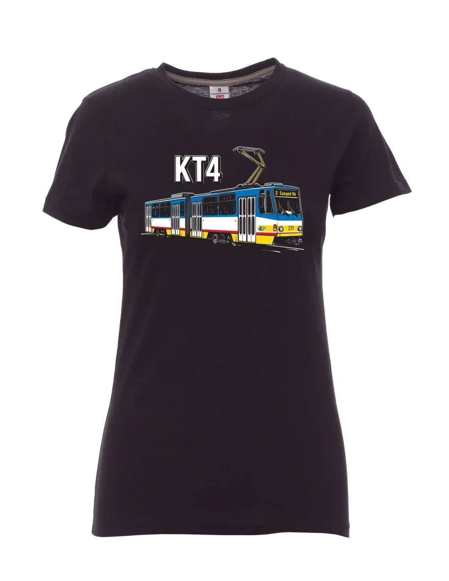 Černé dámské tričko Tramvaj KT4