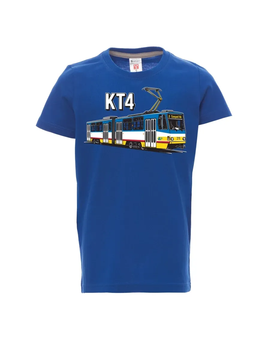 Modré dětské tričko Tramvaj KT4