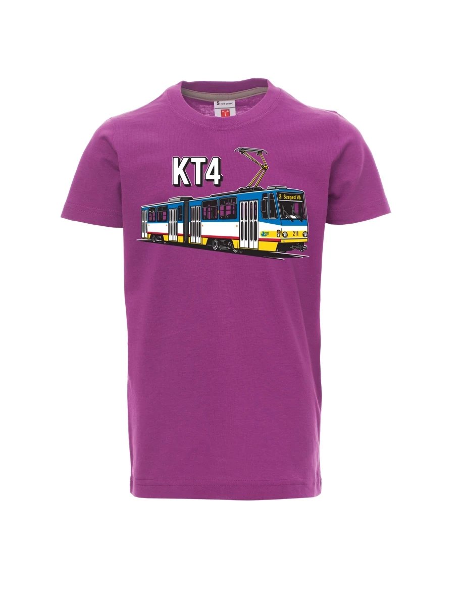 Fialové dětské tričko Tramvaj KT4