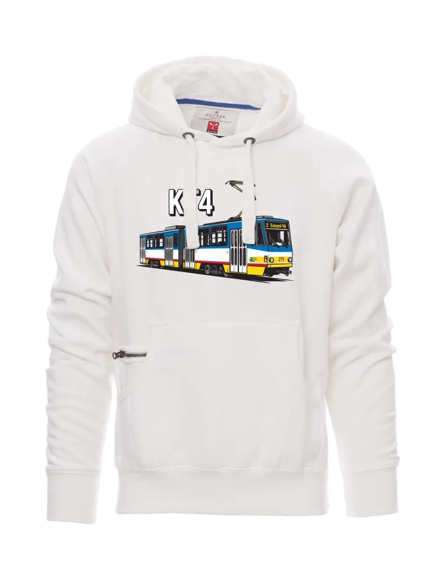 Bílá pánská mikina Tramvaj KT4