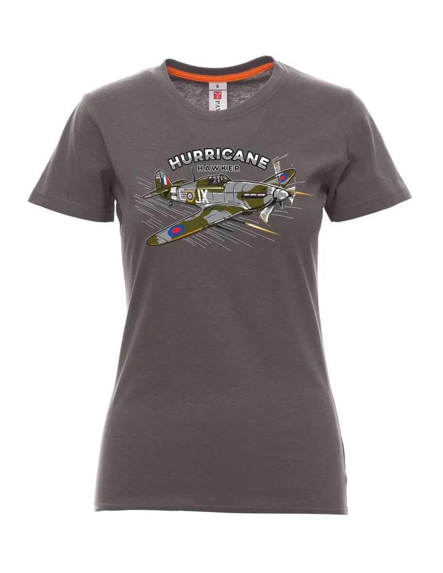 Kouřové dámské tričko Letadlo Hurricane Hawker