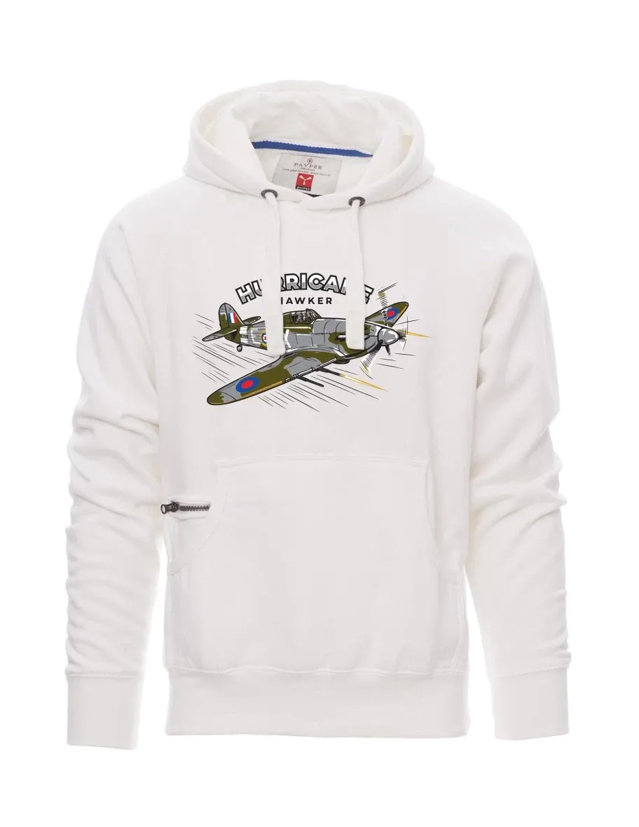 Bílá pánská mikina Letadlo Hurricane Hawker