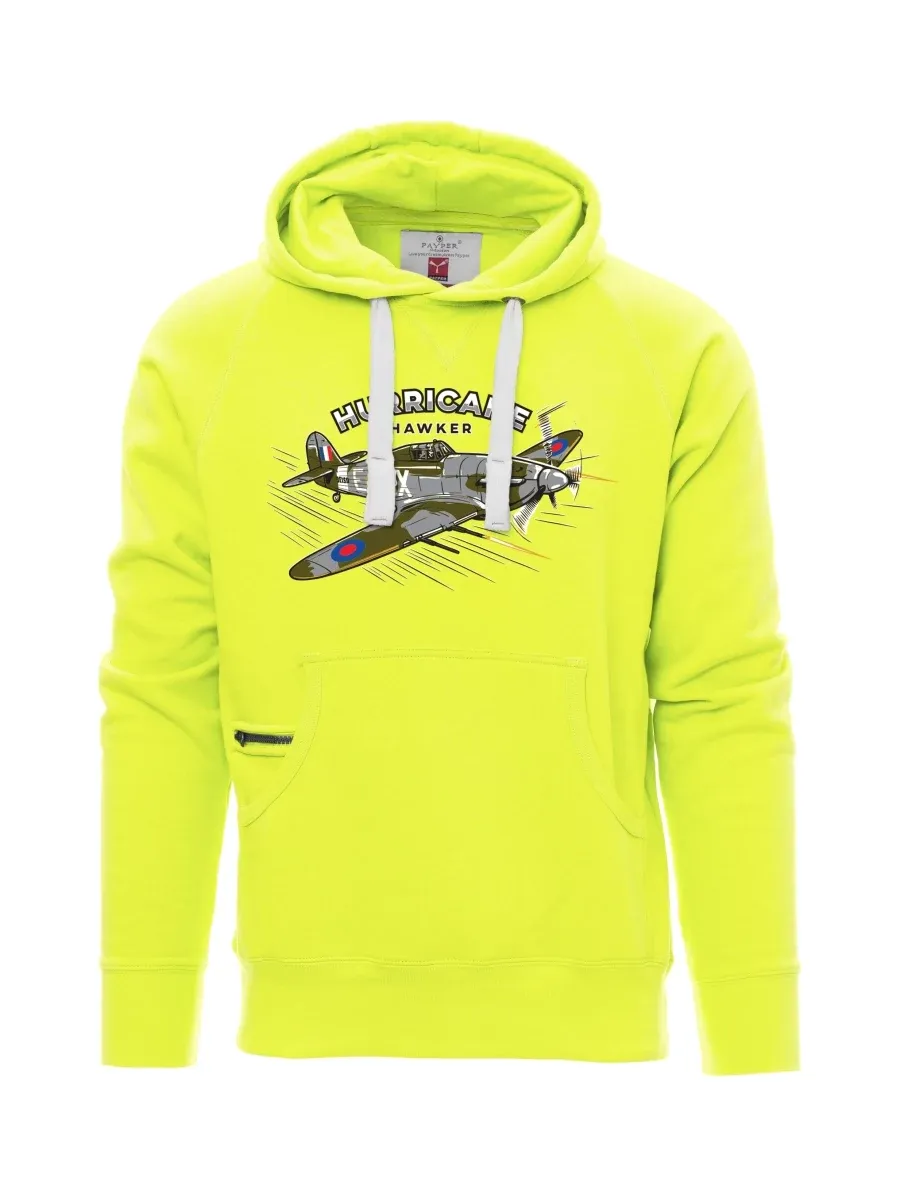 Fluorescenční pánská mikina Letadlo Hurricane Hawker