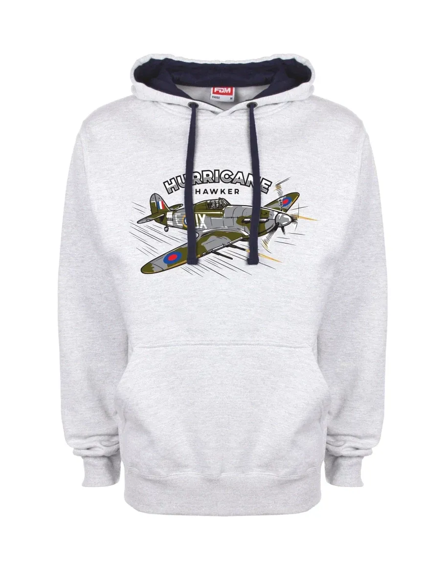 Modro-šedá mikina Letadlo Hurricane Hawker