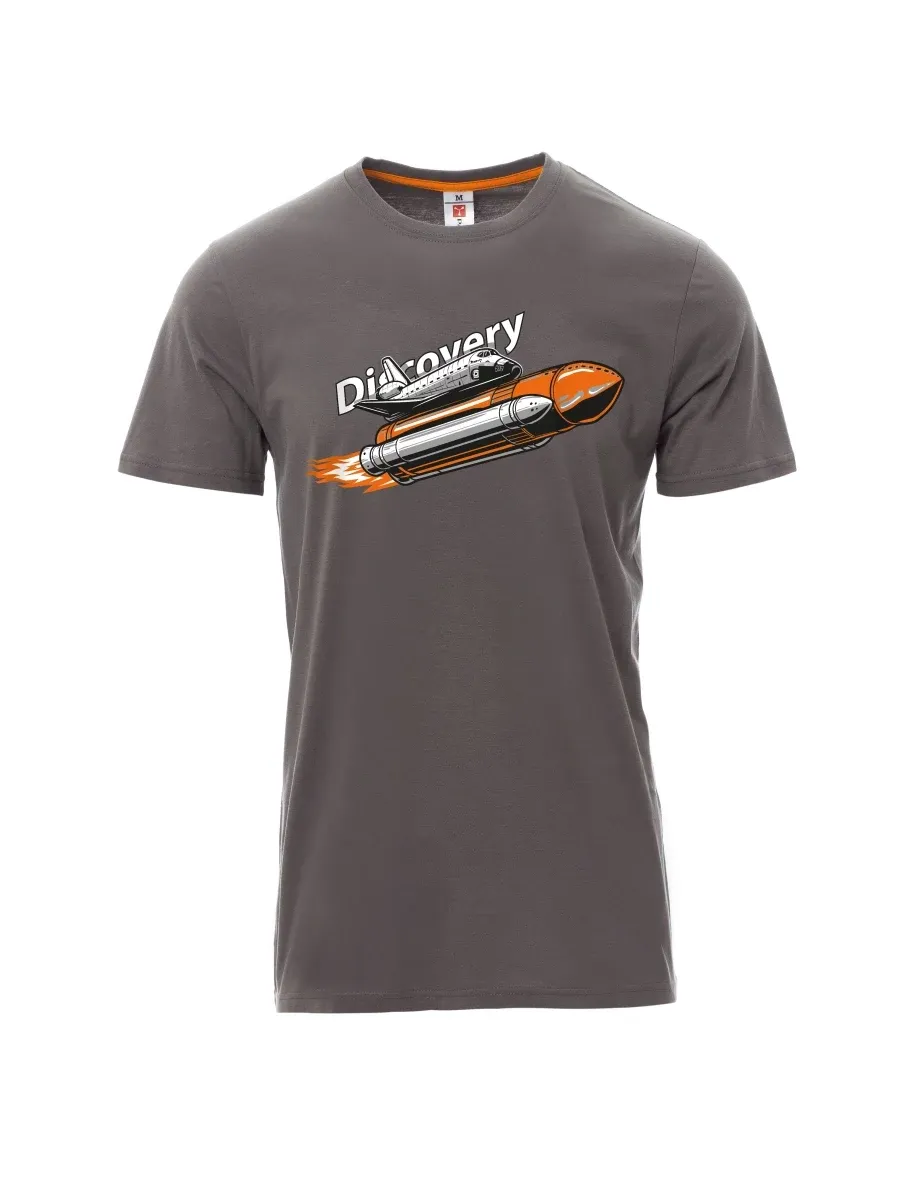 Šedé pánské tričko Raketoplán Discovery