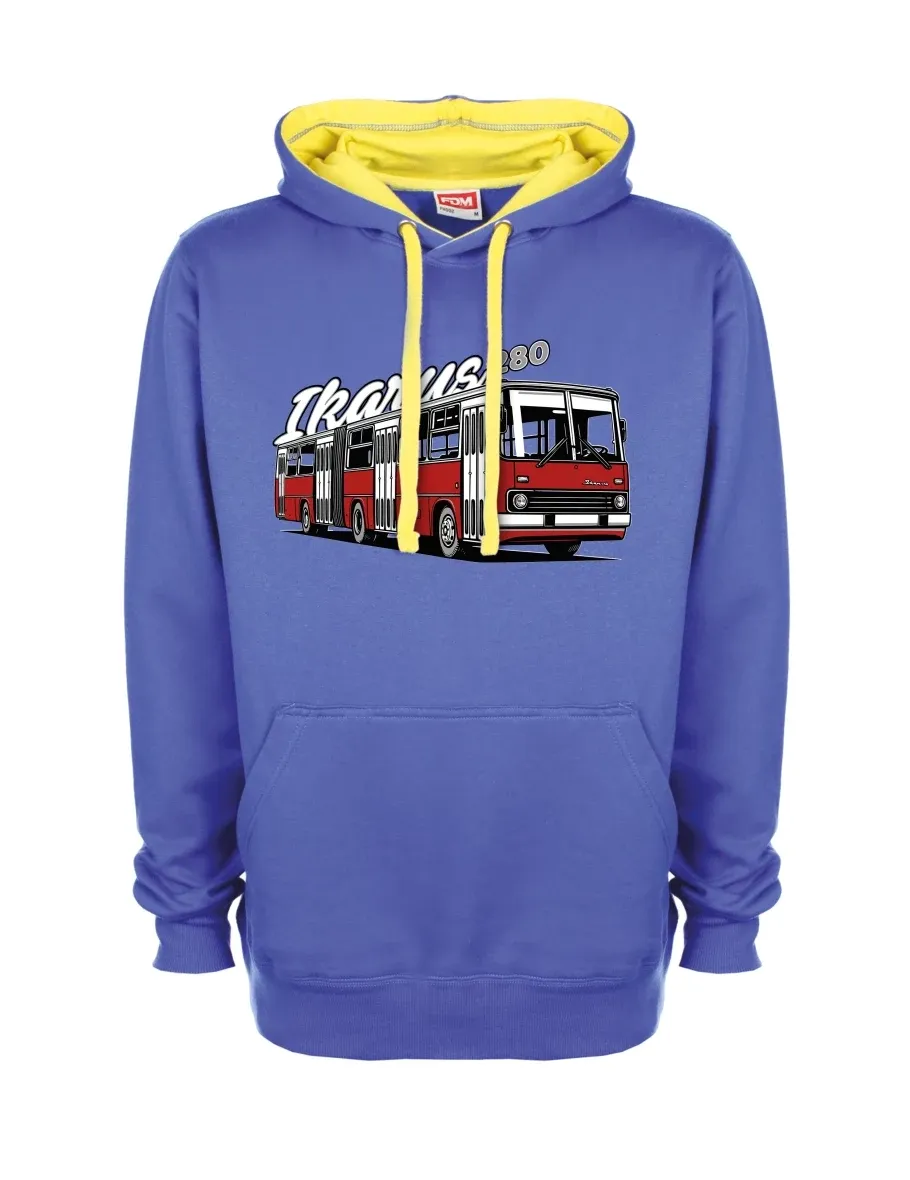 Žluto-modrá mikina Autobus Ikarus 280