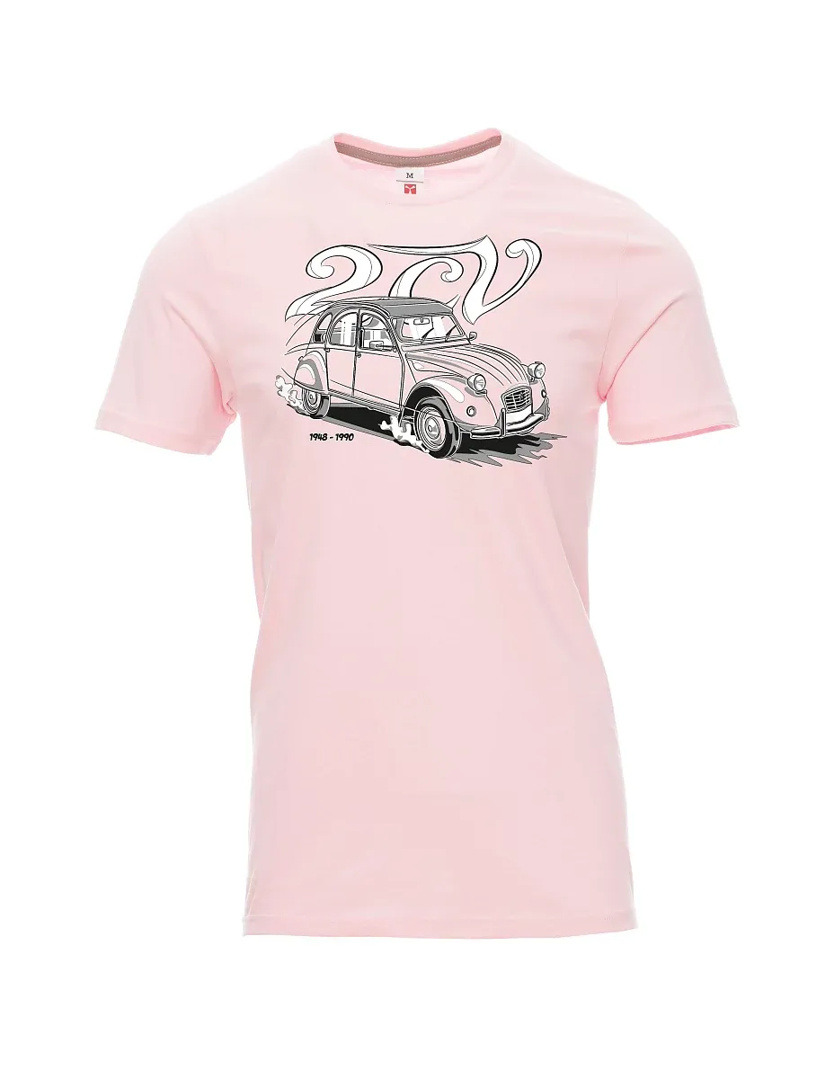 Světle růžové pánské tričko 2CV