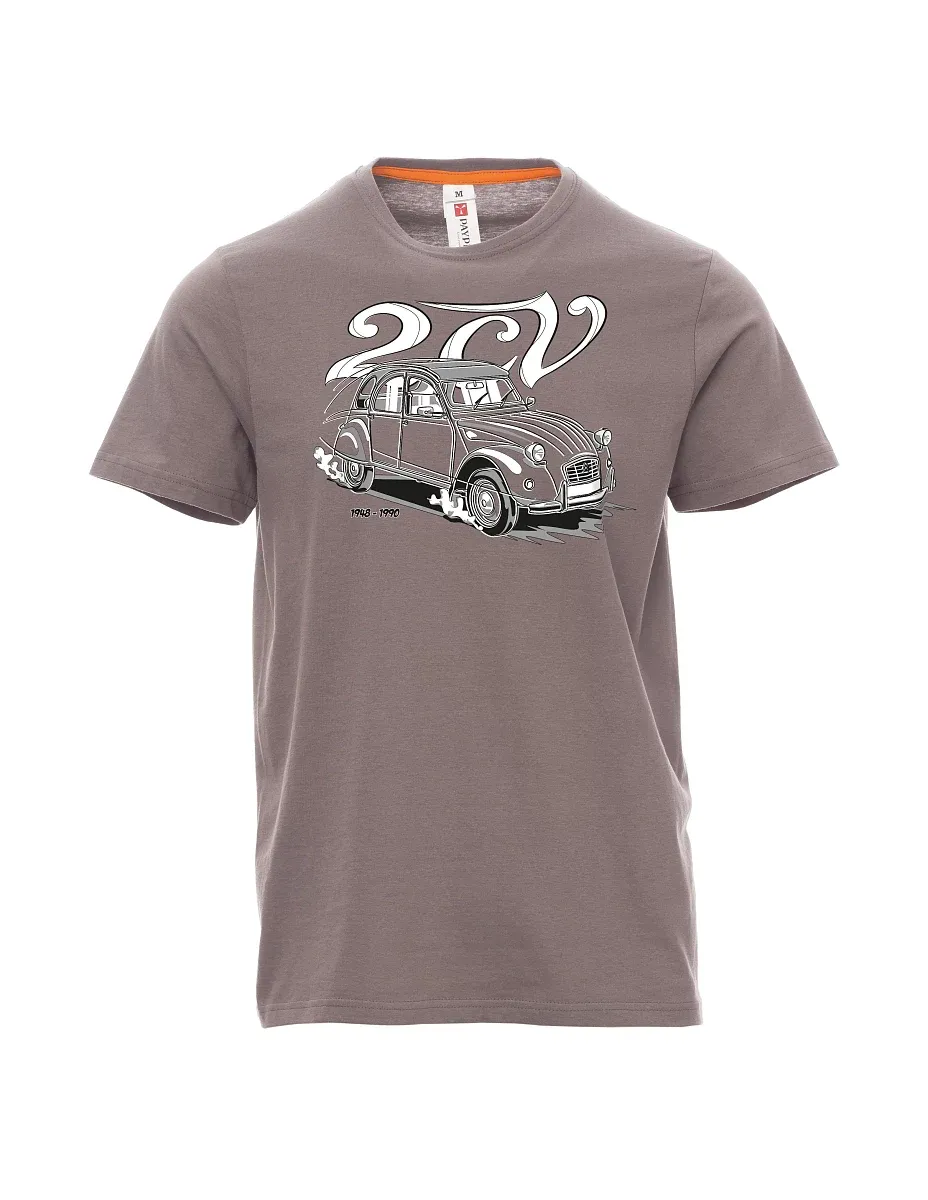 Ocelově šedé pánské tričko 2CV