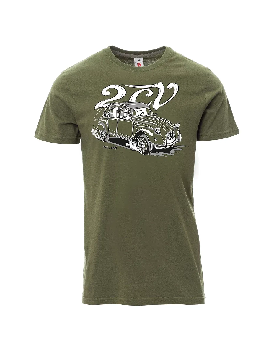 Khaki pánské tričko 2CV