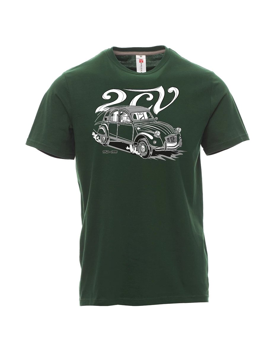 Tmavě zelené pánské tričko 2CV