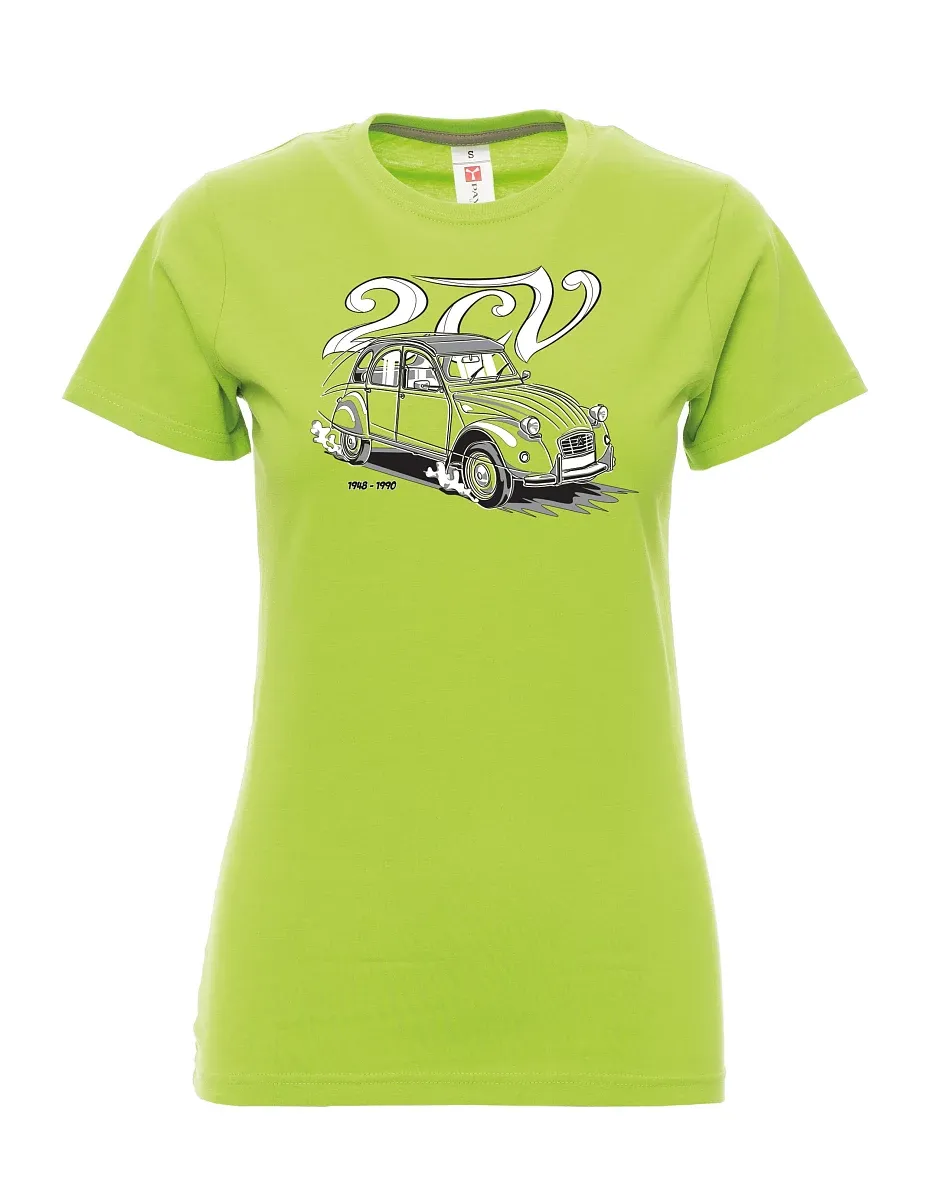Limetkové dámské tričko 2CV