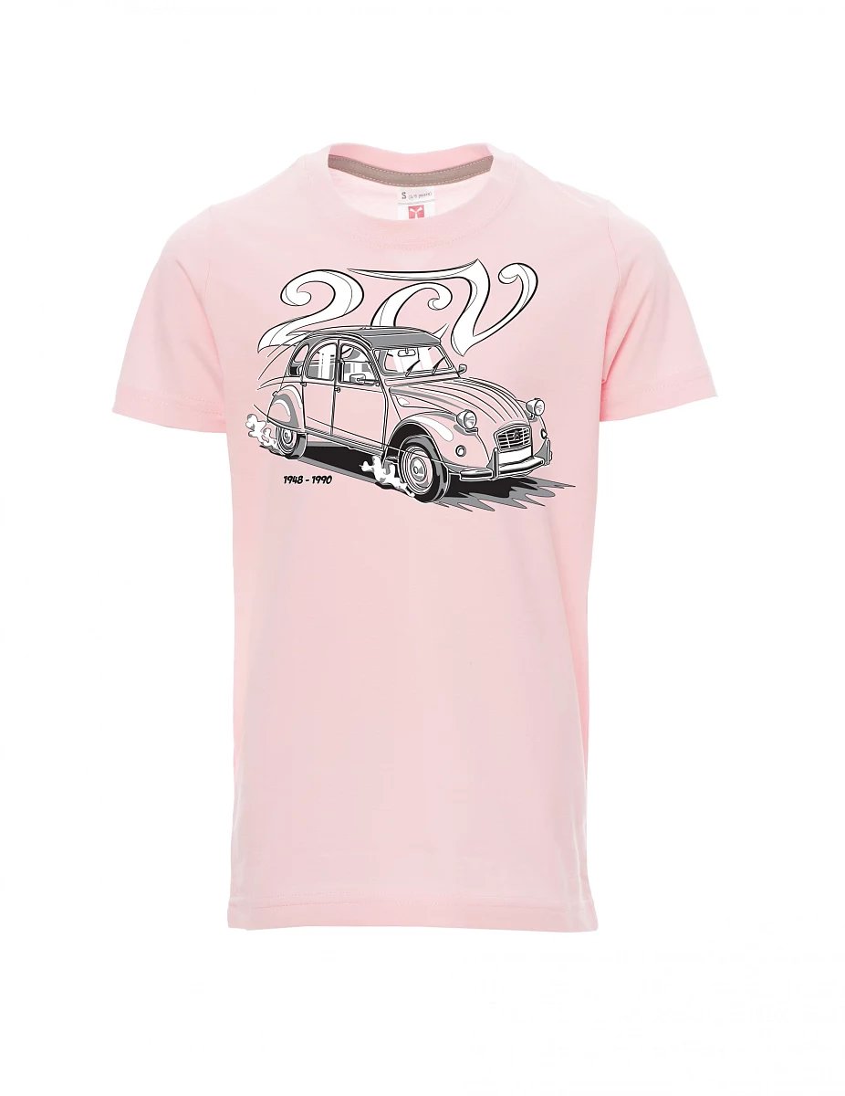 Světle růžové dětské tričko 2CV