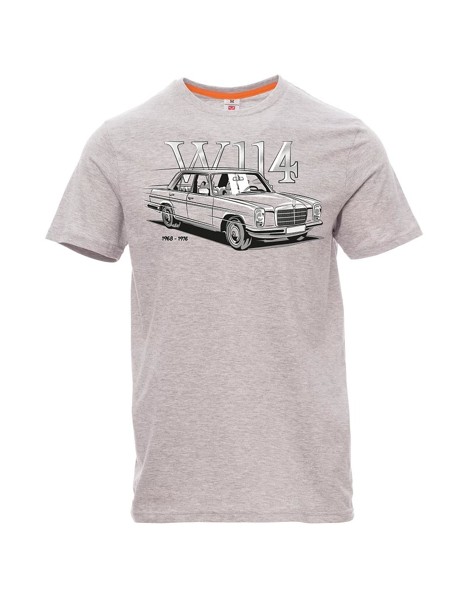 Šedé melanžové pánské tričko W114