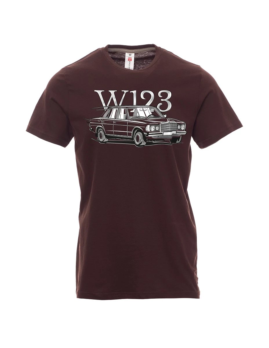 Tmavě hnědé pánské tričko W123