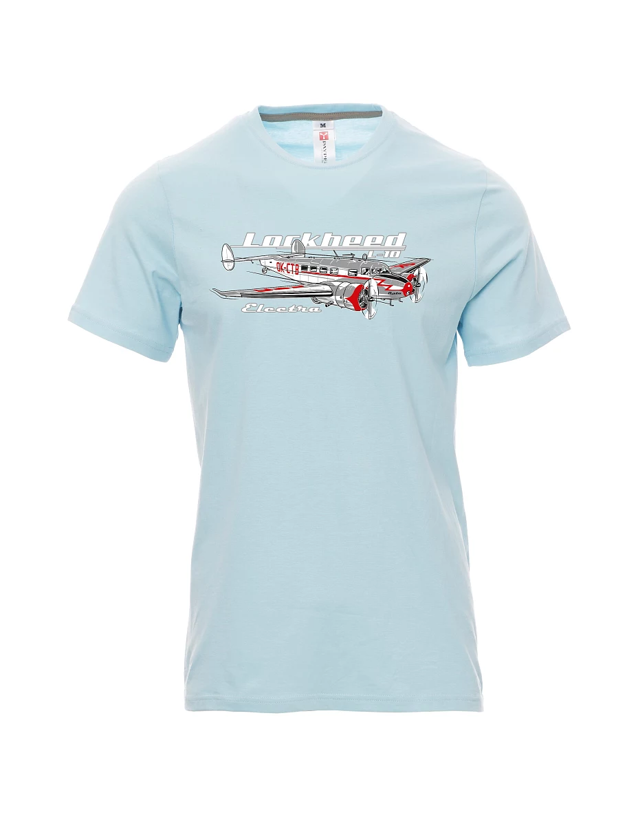 Bledě modré pánské tričko Lockheed L-10 Electra