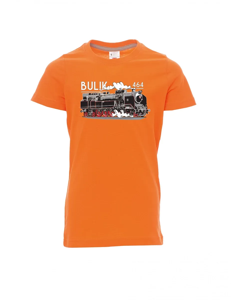 Oranžové dětské tričko Lokomotiva 464 "Bulik"