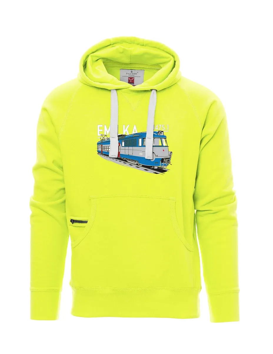 Fluorescenční pánská mikina Elektrické jednotky 475.1 "Emilka"