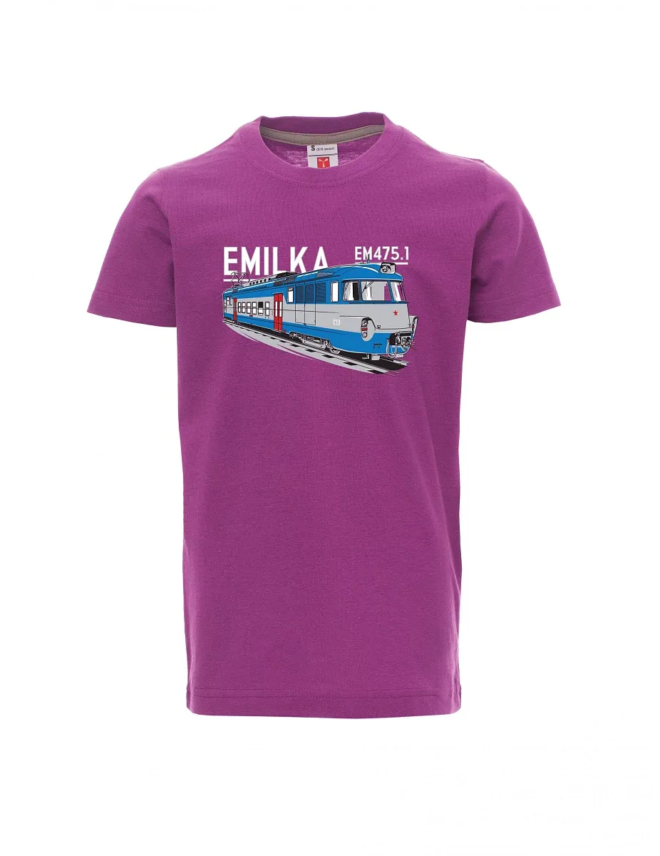 Fialové dětské tričko Elektrické jednotky 475.1 "Emilka"