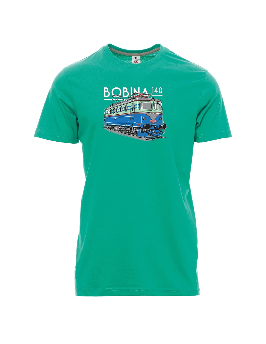 Smaragdové pánské tričko Lokomotiva 140 "Bobina"