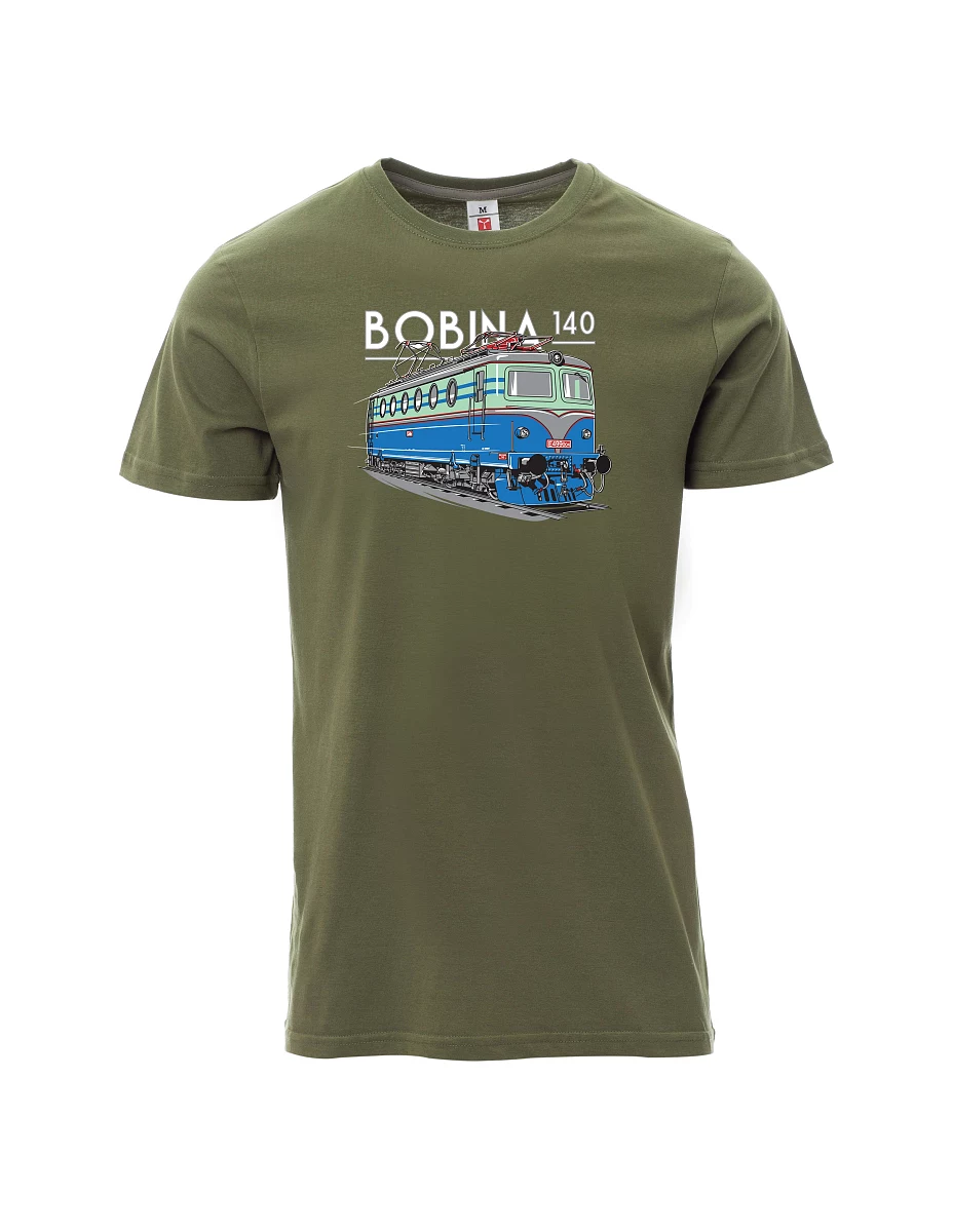 Khaki pánské tričko Lokomotiva 140 "Bobina"