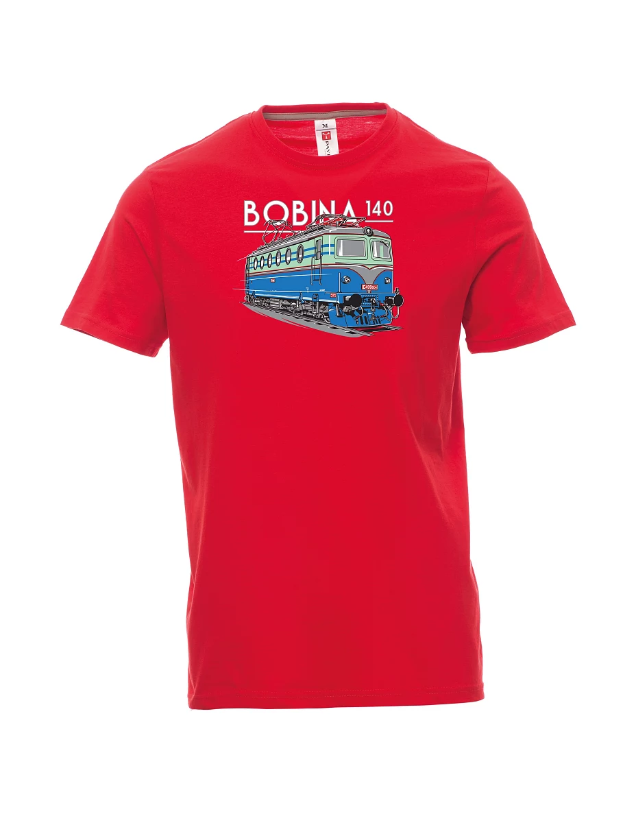 Červené pánské tričko Lokomotiva 140 "Bobina"