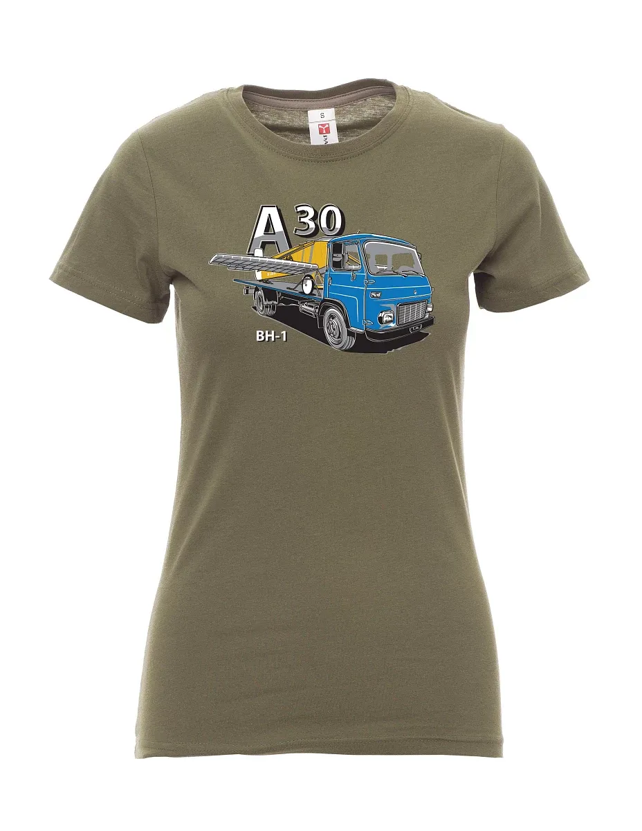 Khaki dámské tričko Avia A30 a letadlo BH - 1
