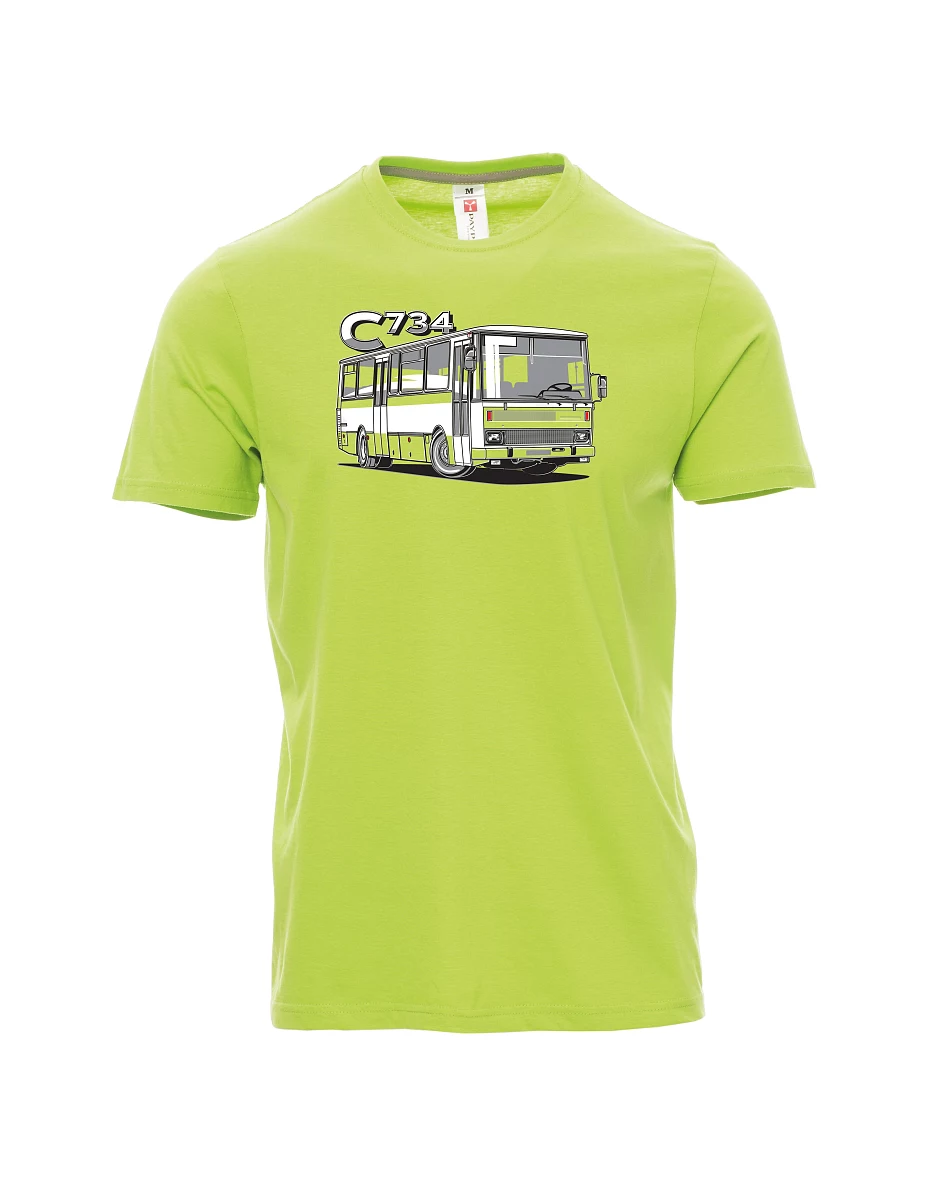 Světle zelené pánské tričko autobus C734