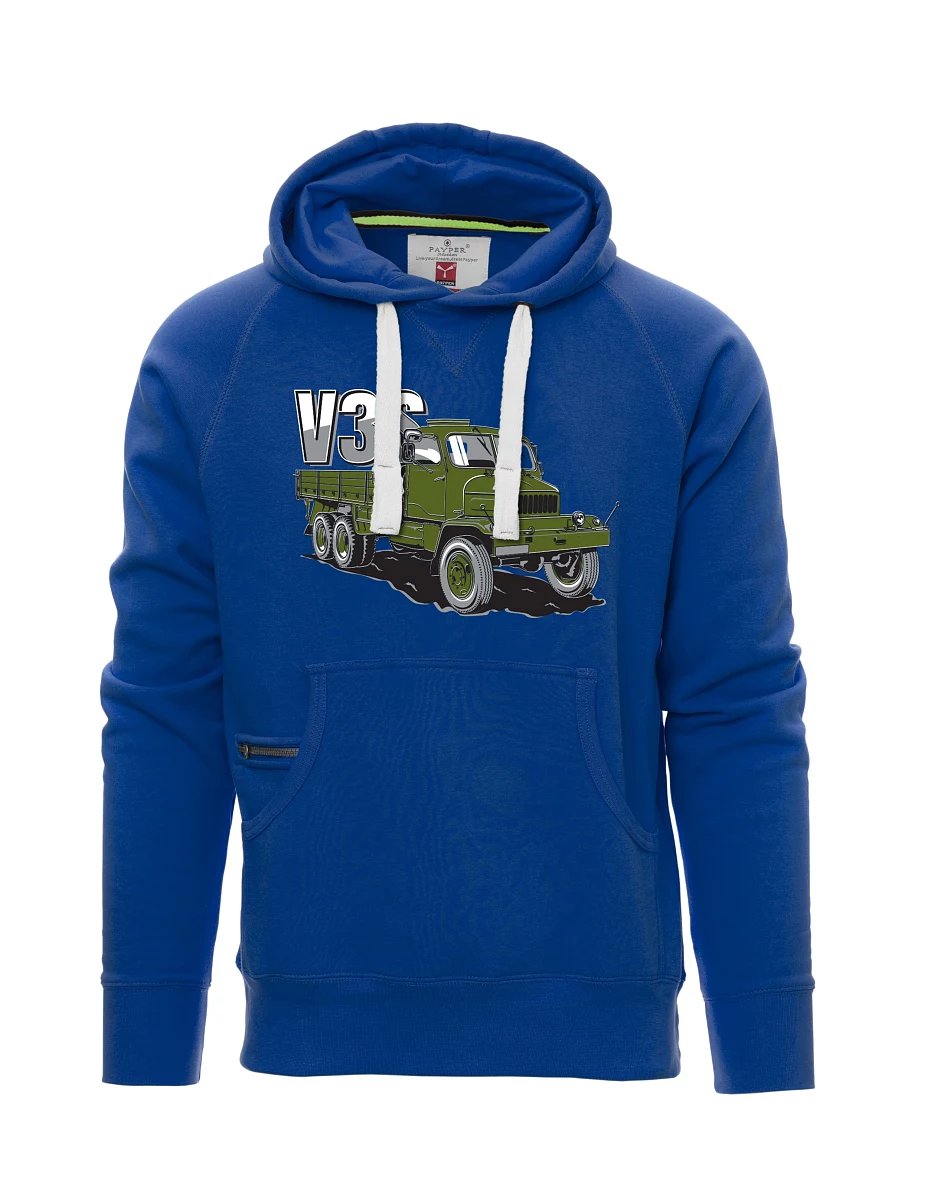 Modrá pánská mikina Nákladní automobil V3S Valník
