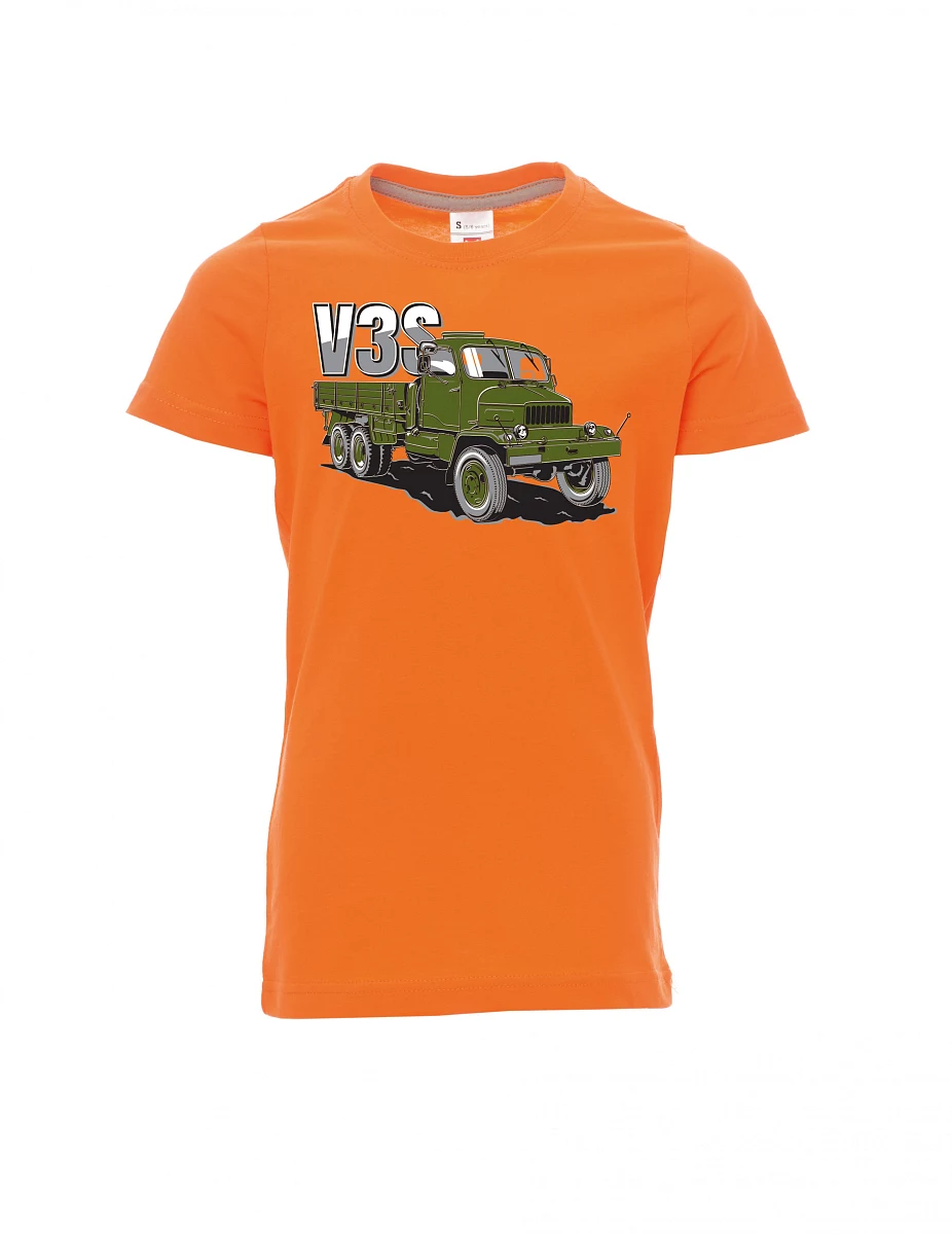 Oranžové dětské tričko Nákladní automobil V3S Valník