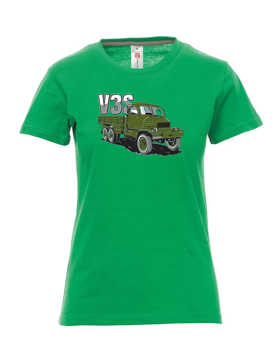 Zelené dámské tričko Nákladní automobil V3S Valník
