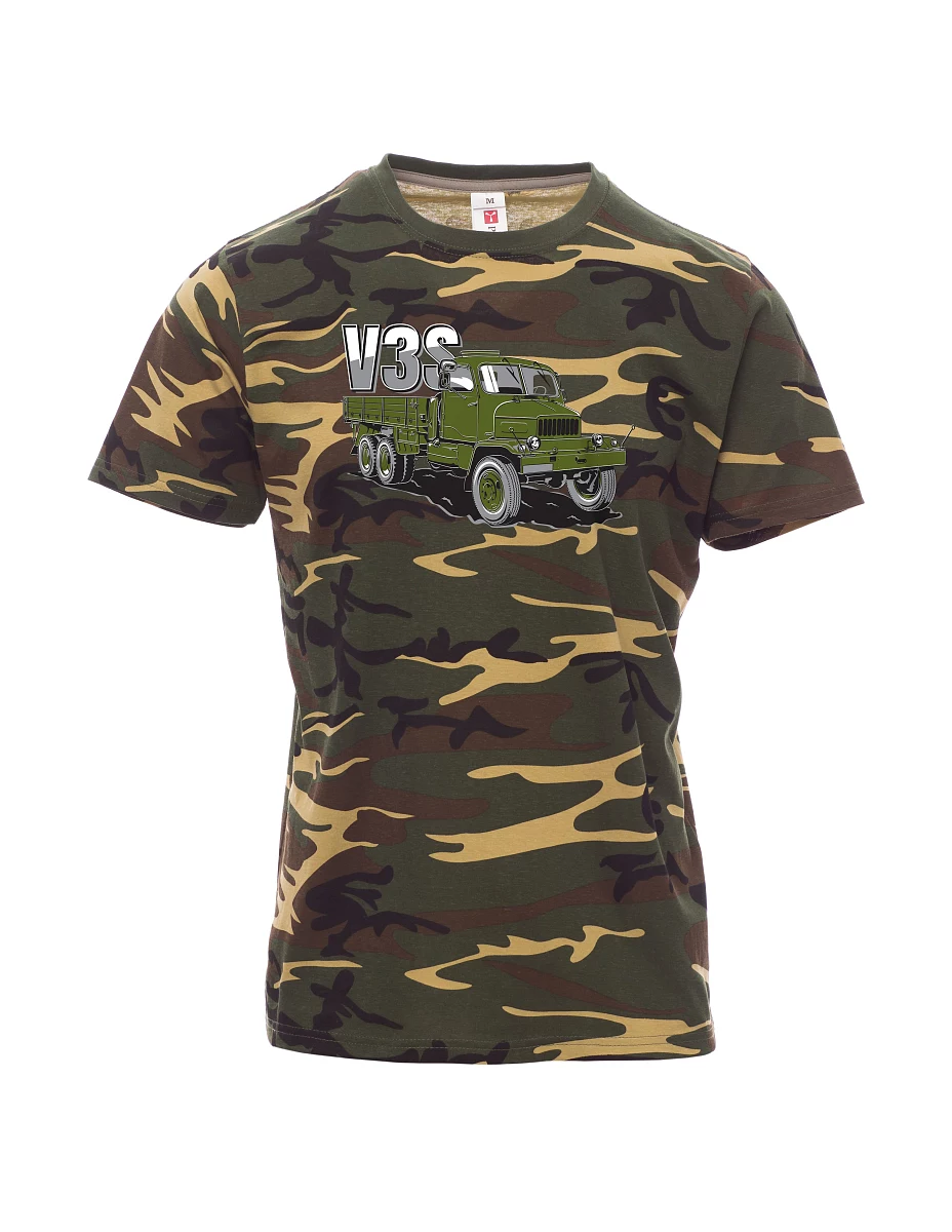 Maskáčové pánské tričko Nákladní automobil V3S Valník