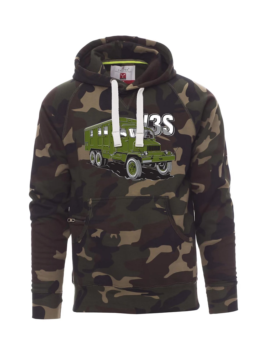 Maskáčová pánská mikina Nákladní automobil V3S Skříň