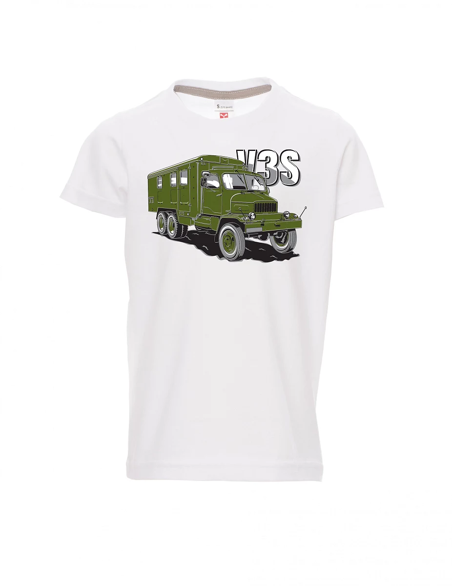 Bílé dětské tričko Nákladní automobil V3S Skříň
