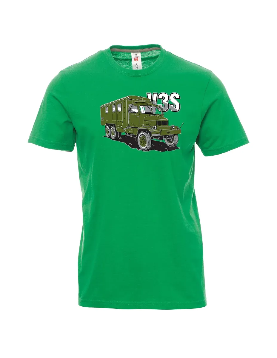 Zelené pánské tričko Nákladní automobil V3S Skříň