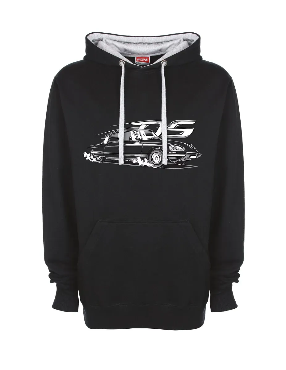 Šedo-černá mikina francouzský veterán DS