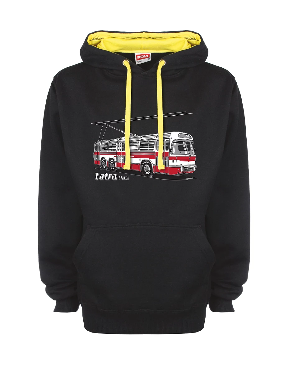 Žluto-černá mikina s Trolejbus  T401