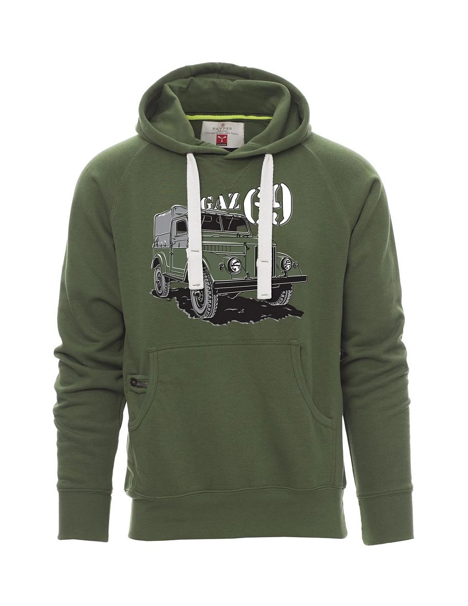 Tmavě zelená pánská mikina GAZ 69