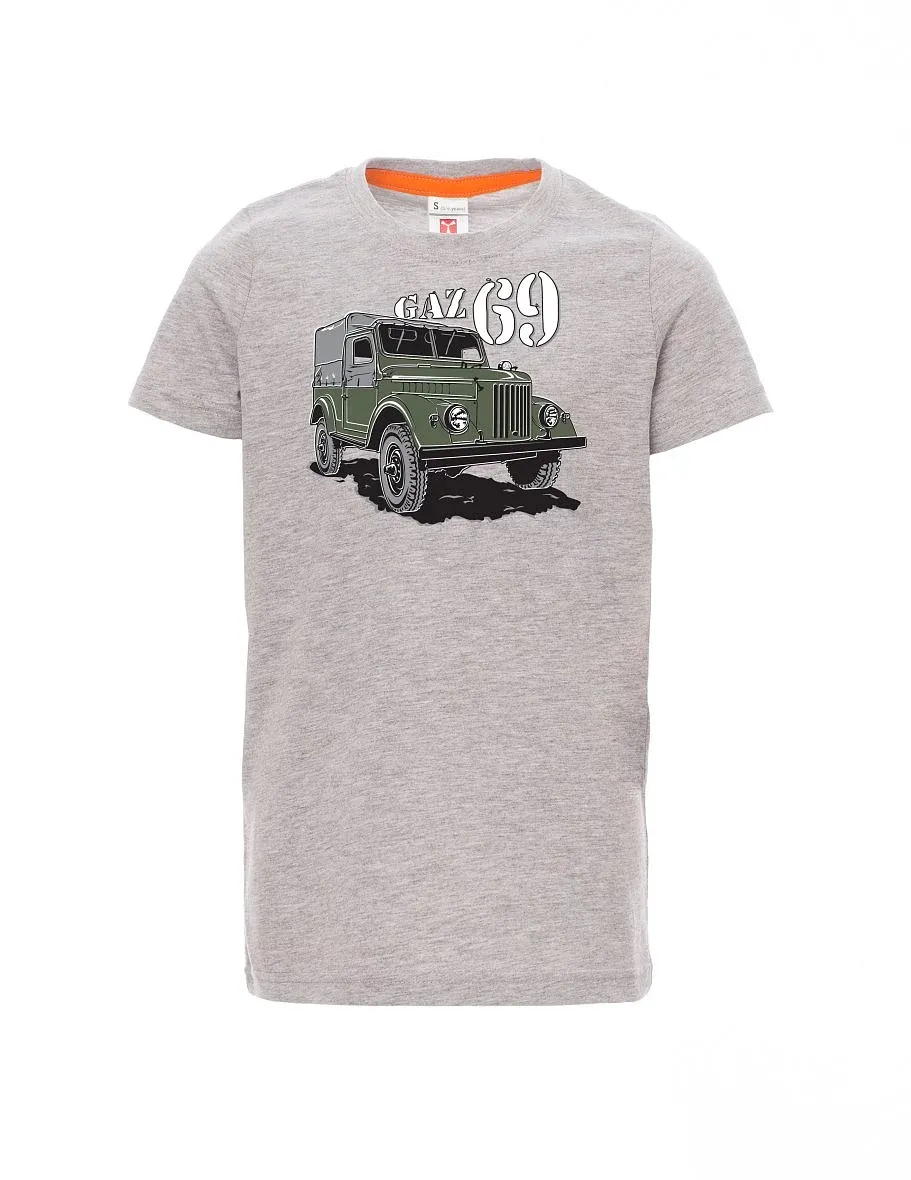 Šedý melír dětské tričko GAZ 69