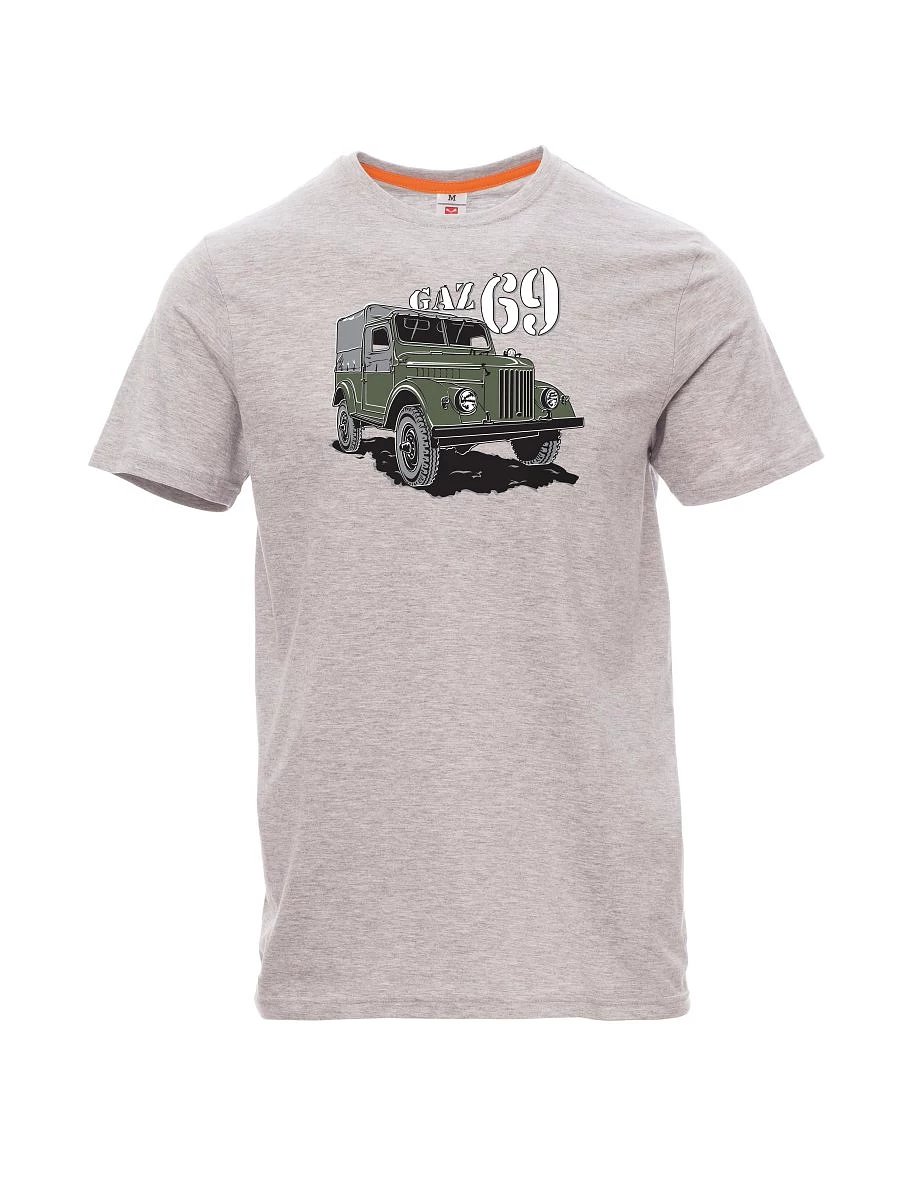 Šedé melanžové pánské tričko GAZ 69