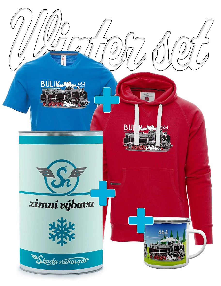 Dárkový zimní set Lokomotiva 464 "Bulik"