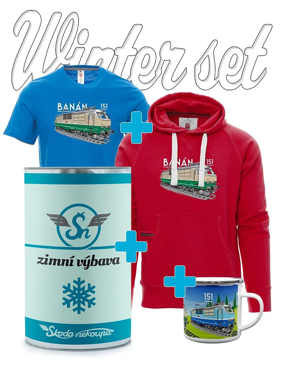 Dárkový zimní set Elektrická lokomotiva 151 "banán"