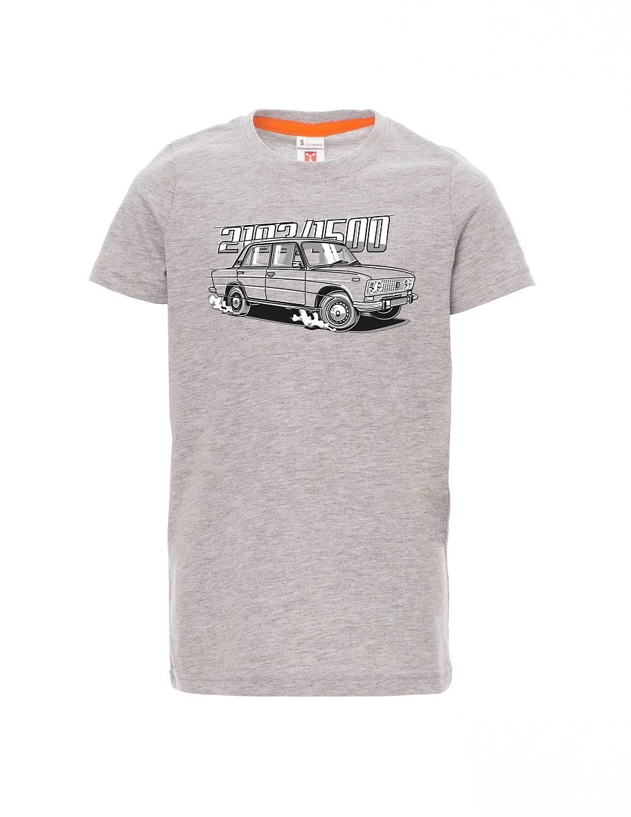 Šedý melír dětské tričko s motivem Lada 2103 / VAZ 1500