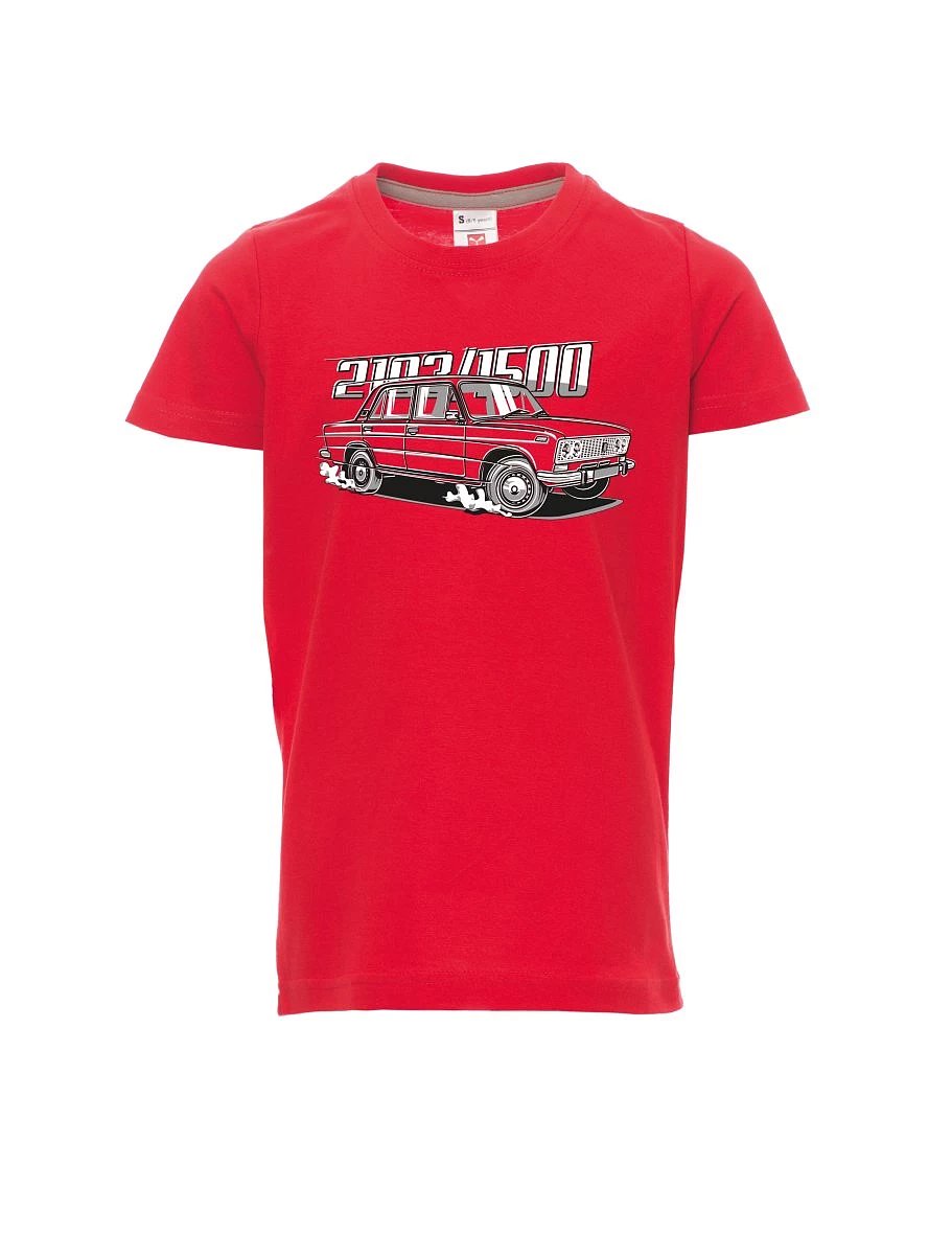 Červené dětské tričko s motivem Lada 2103 / VAZ 1500
