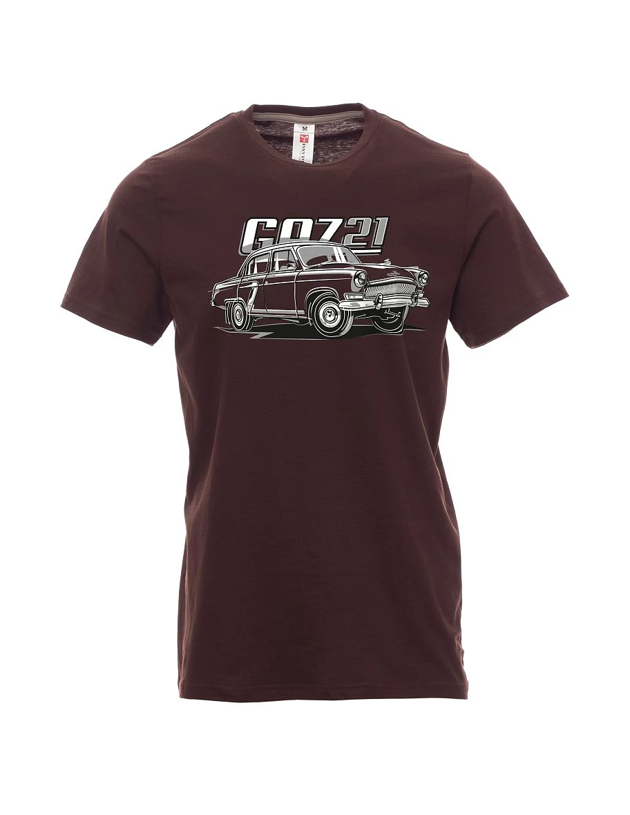 Tmavě hnědé pánské tričko GAZ 21