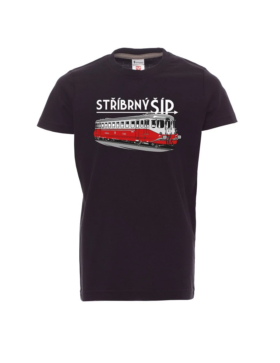 Černé dětské tričko Stříbrný šíp M 260 001