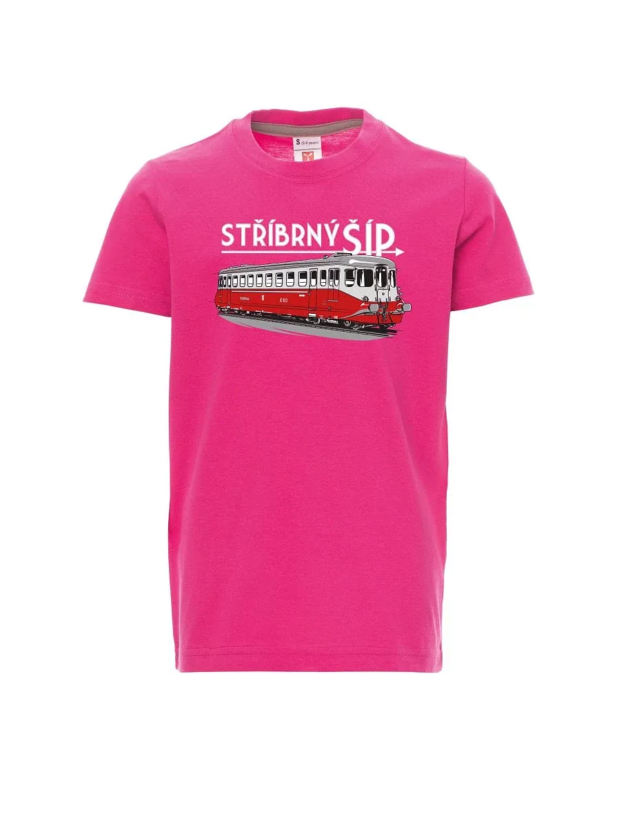 Růžové dětské tričko Stříbrný šíp M 260 001