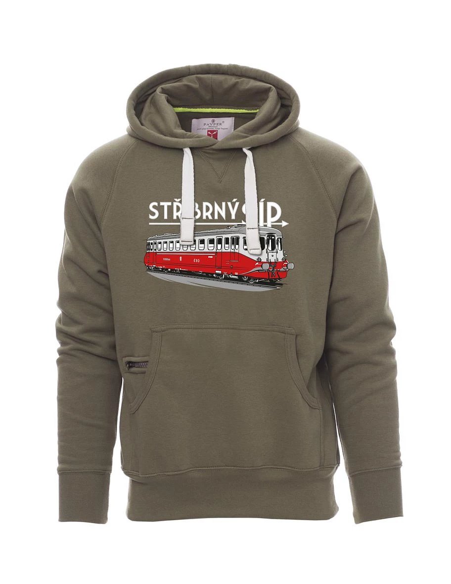 Khaki pánská mikina Stříbrný šíp M 260 001